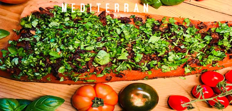 Graved Lachs mediterran gebeizt