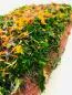 Preview: Graved Salmon "Spring" with dill, pink berries, saffron flowers, cornflower blossoms, orange peel 1.1kg