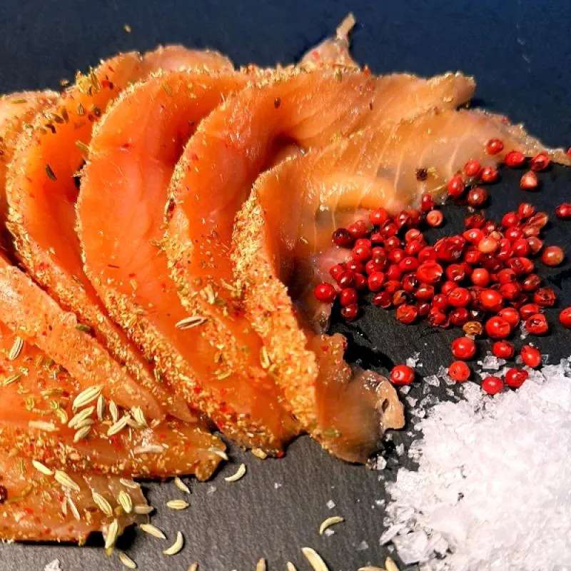 Gravad Salmon Svendborg with Fennel, Anise and Pink Peppercorns approx. 1.1kg