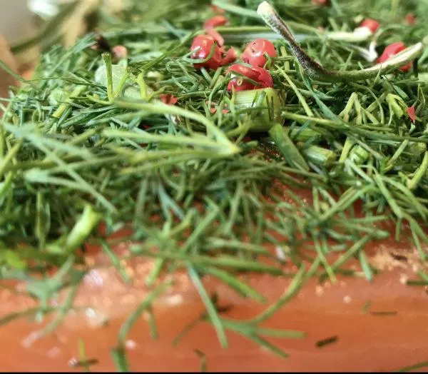 Graved salmon (marinated) "Alps Forest" with fresh dill and rosemary 1.1 kg