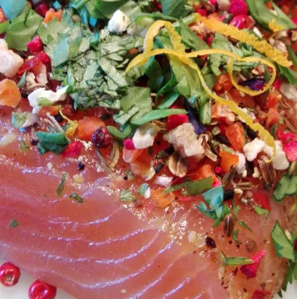 Marinated Salmon (Graved) Aphrodite Style